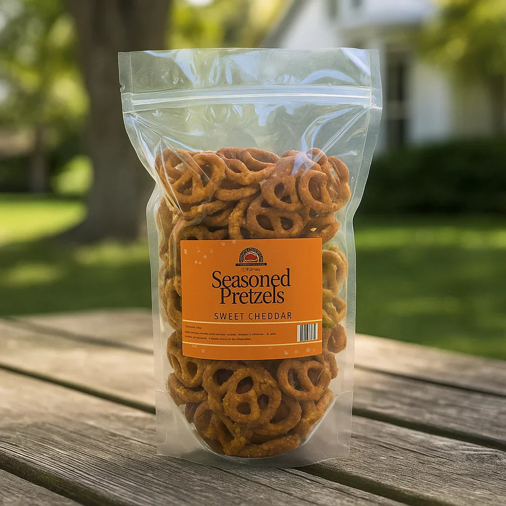 SFC Cheddar Seasoned Pretzels - September Farm