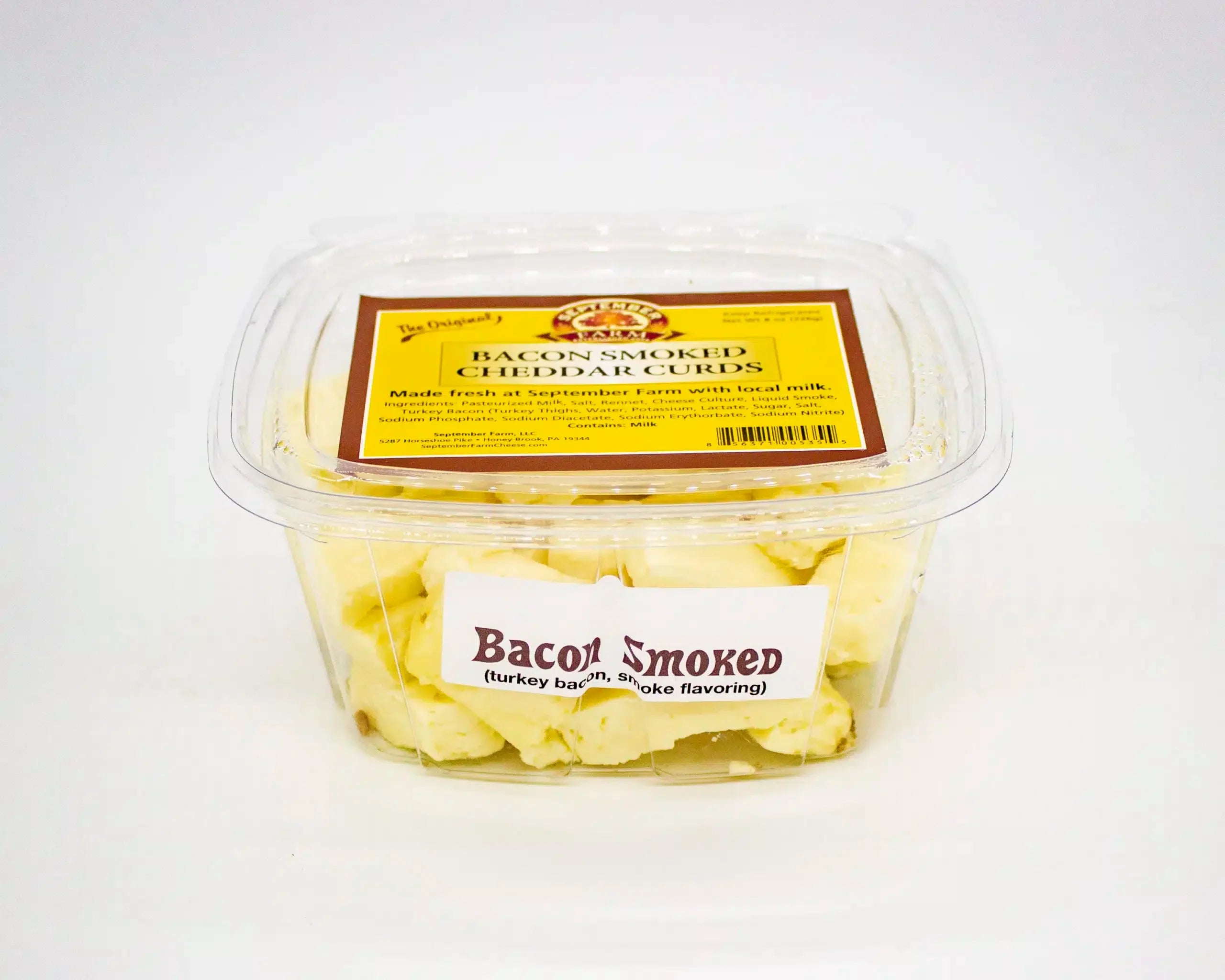 Bacon Smoked Cheese Curds 8 oz. container