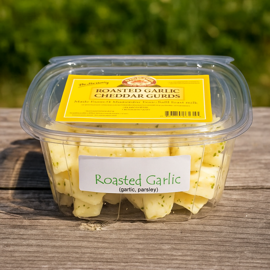 Roasted garlic cheese curds