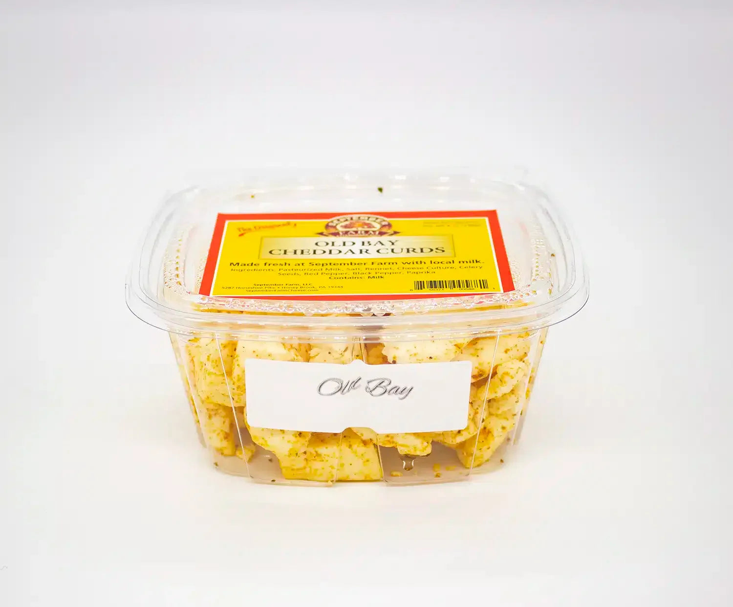 Old Bay Cheese Curds 8 oz. container